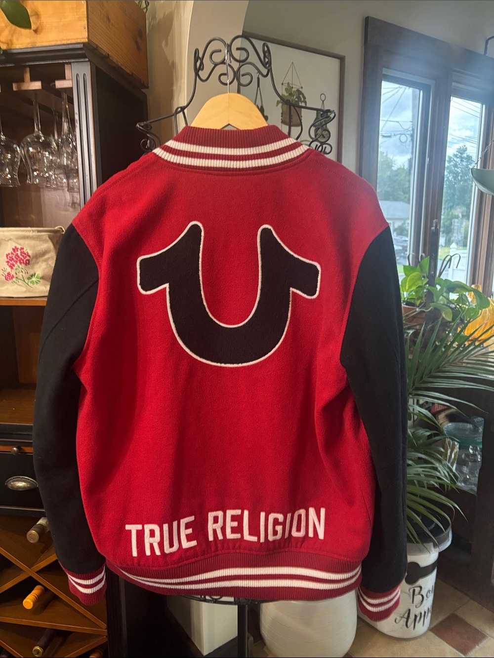 True Religion TR 02 Wool Blend Varsity Jacket Mens large